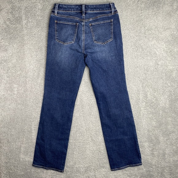 Talbots Barely Boot Cut Jeans Size 4 Dark Wash Mid Rise Blue Denim - Picture 10 of 13